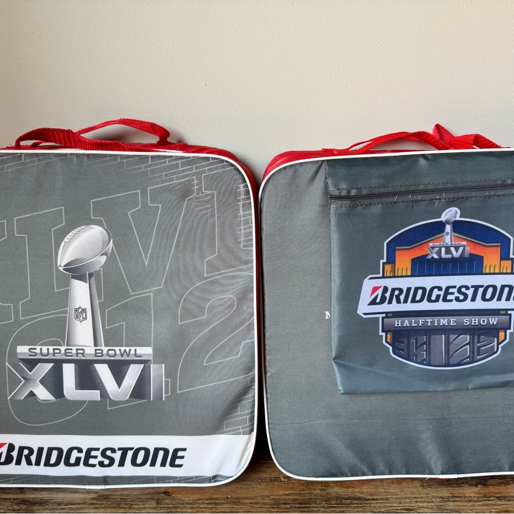 Giants vs Patriots NFL 2012 Super Bowl 46 XLVI Stadium Seat Cushion (set of 4)